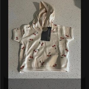 NWT baby 3-6m hooded shirt organic cotton 1634